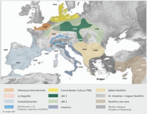 Neolithisierung Europas ergänzt um die Pfahlbauer