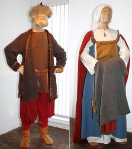 Kleidung der Wikinger aus Ribe, Dänemark, ca. 700 AD